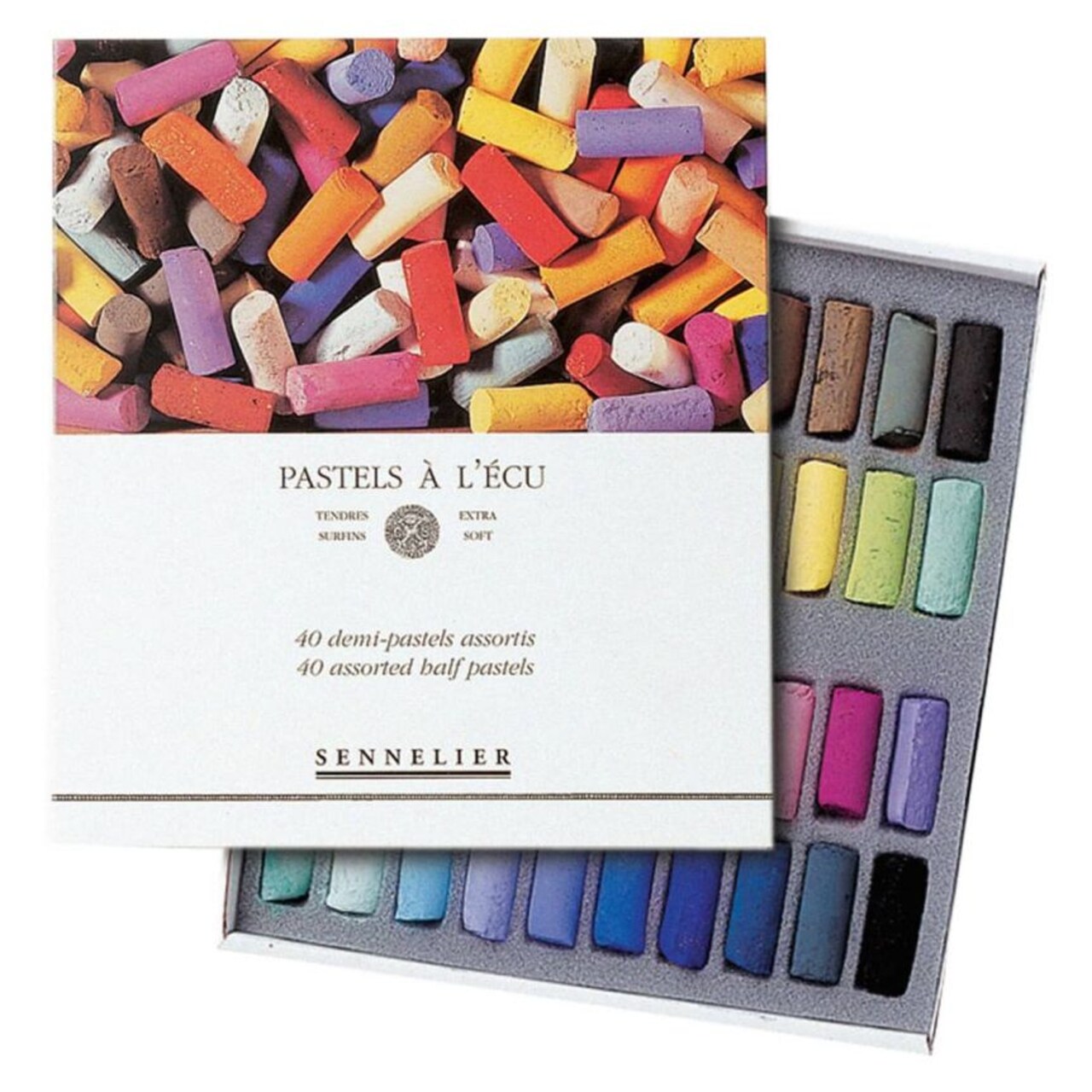 Sennelier Soft Pastels Cardboard Box Set of 40 Half Stick - Assorted Colors